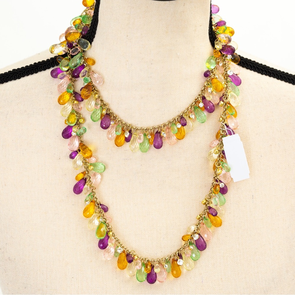 Colored stone & faux diamond necklace Real Collectibles by Adrienne